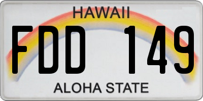 HI license plate FDD149