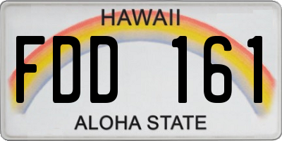 HI license plate FDD161