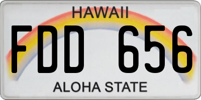 HI license plate FDD656