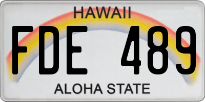 HI license plate FDE489