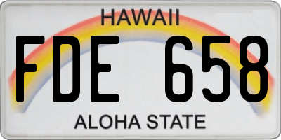 HI license plate FDE658