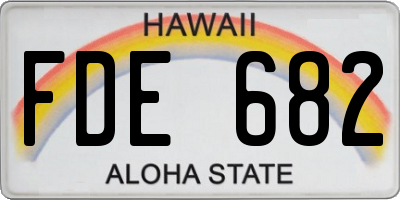 HI license plate FDE682