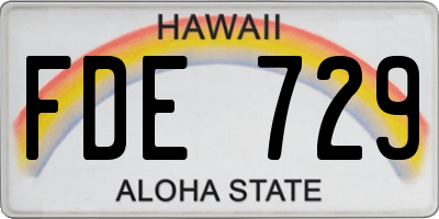 HI license plate FDE729