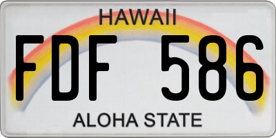 HI license plate FDF586