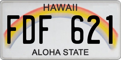 HI license plate FDF621