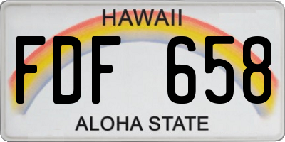 HI license plate FDF658