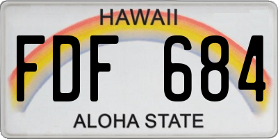 HI license plate FDF684