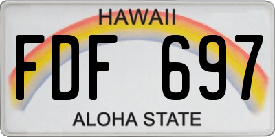 HI license plate FDF697
