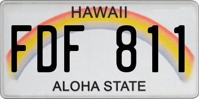 HI license plate FDF811