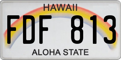 HI license plate FDF813
