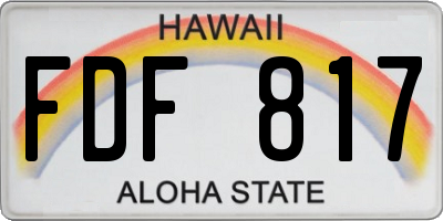 HI license plate FDF817