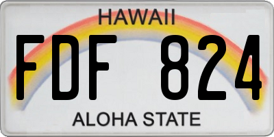 HI license plate FDF824
