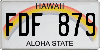 HI license plate FDF879