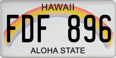 HI license plate FDF896