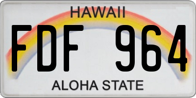 HI license plate FDF964