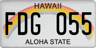 HI license plate FDG055