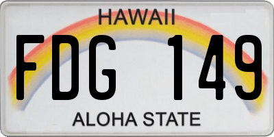 HI license plate FDG149