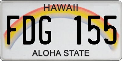 HI license plate FDG155