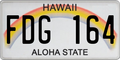 HI license plate FDG164