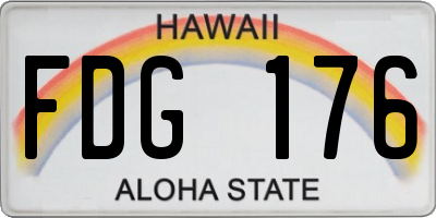 HI license plate FDG176