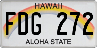 HI license plate FDG272