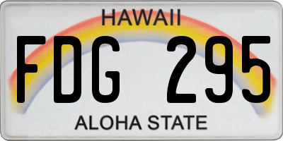 HI license plate FDG295