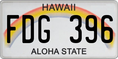 HI license plate FDG396