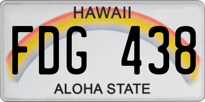 HI license plate FDG438