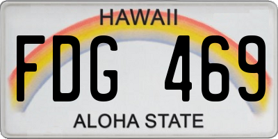 HI license plate FDG469