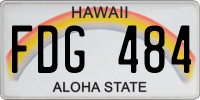 HI license plate FDG484