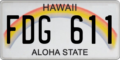 HI license plate FDG611
