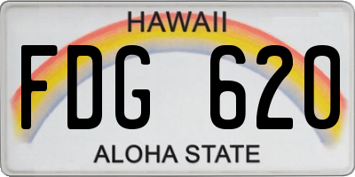 HI license plate FDG620