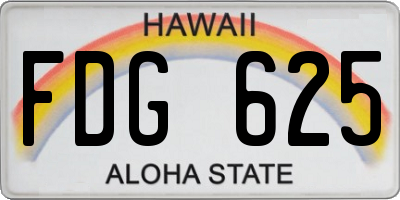 HI license plate FDG625