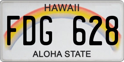 HI license plate FDG628