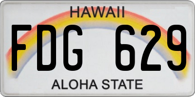 HI license plate FDG629