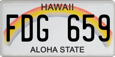 HI license plate FDG659