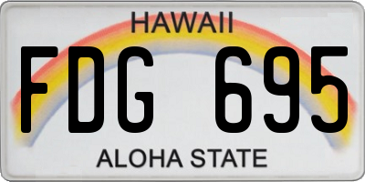 HI license plate FDG695