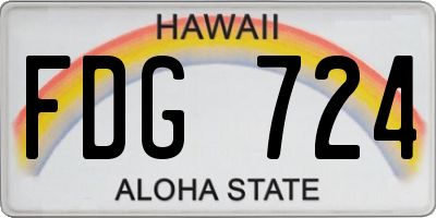 HI license plate FDG724