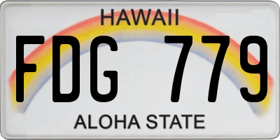 HI license plate FDG779
