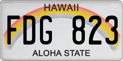 HI license plate FDG823