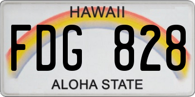 HI license plate FDG828