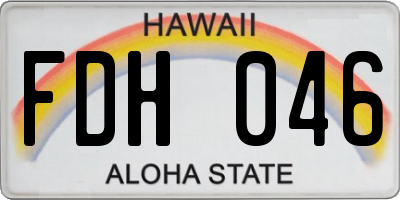 HI license plate FDH046