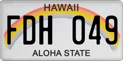 HI license plate FDH049