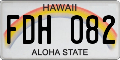 HI license plate FDH082