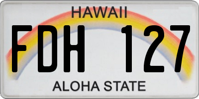 HI license plate FDH127