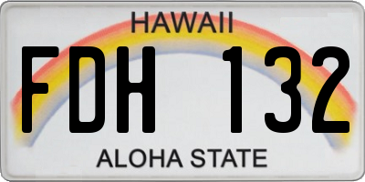 HI license plate FDH132