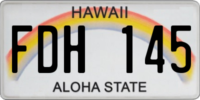 HI license plate FDH145