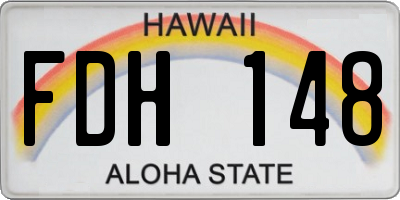 HI license plate FDH148