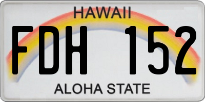 HI license plate FDH152