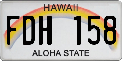 HI license plate FDH158